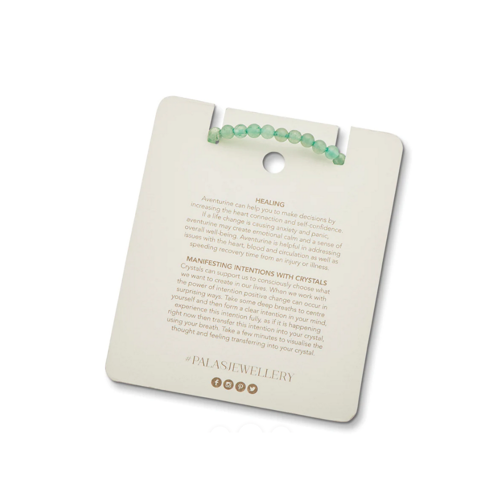 Palas Gem Bracelet Aventurine Card Back | Merchants Homewares
