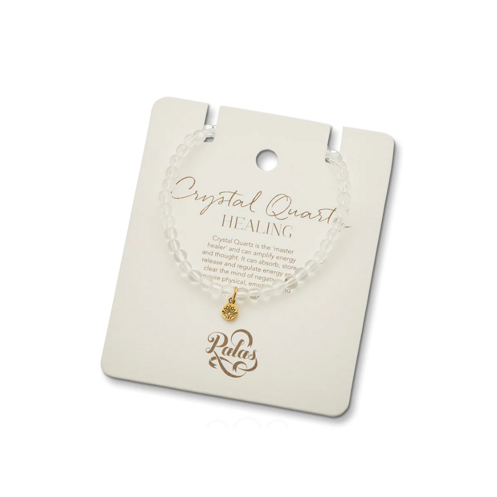 Palas Gem Bracelet Crystal Quartz On Card | Merchants Homewares