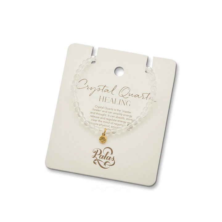 Palas Gem Bracelet Crystal Quartz On Card | Merchants Homewares