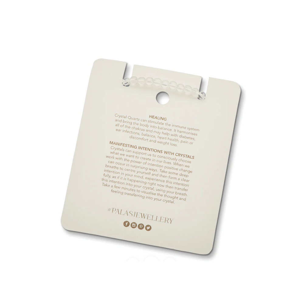 Palas Gem Bracelet Crystal Quartz Card Back | Merchants Homewares