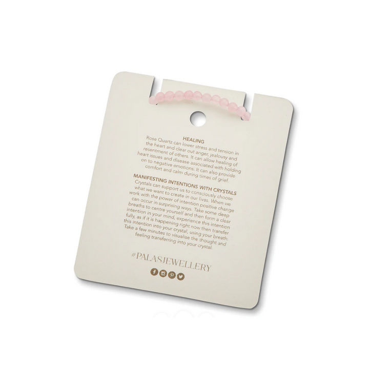 Palas Gem Bracelet Rose Quartz Card Back | Merchants Homewares