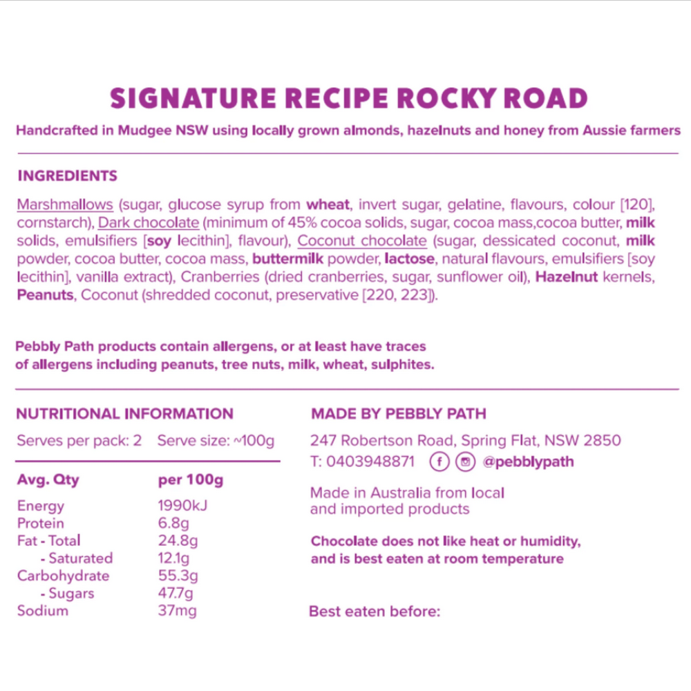 Pebbly Path Pebbly Bars Signature Recipe Information | Merchants Homewares