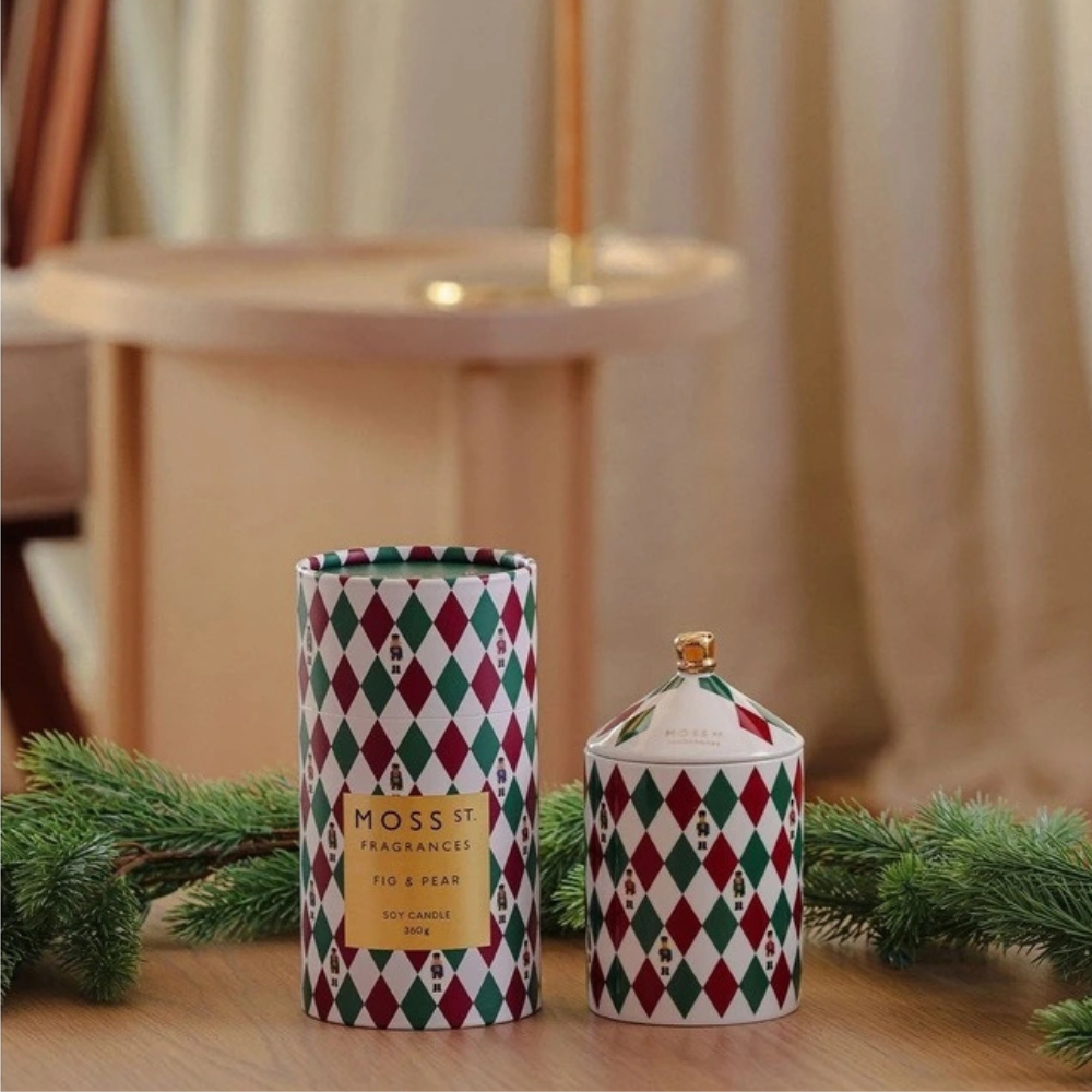 Peppermint Grove Fig & Pear Ceramic Candle Lifestyle | Merchants Homewares