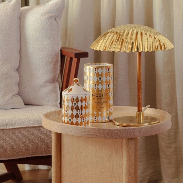 Peppermint Grove Lemon Myrtle & Pine Ceramic Candle Lifestyle | Merchants Homewares