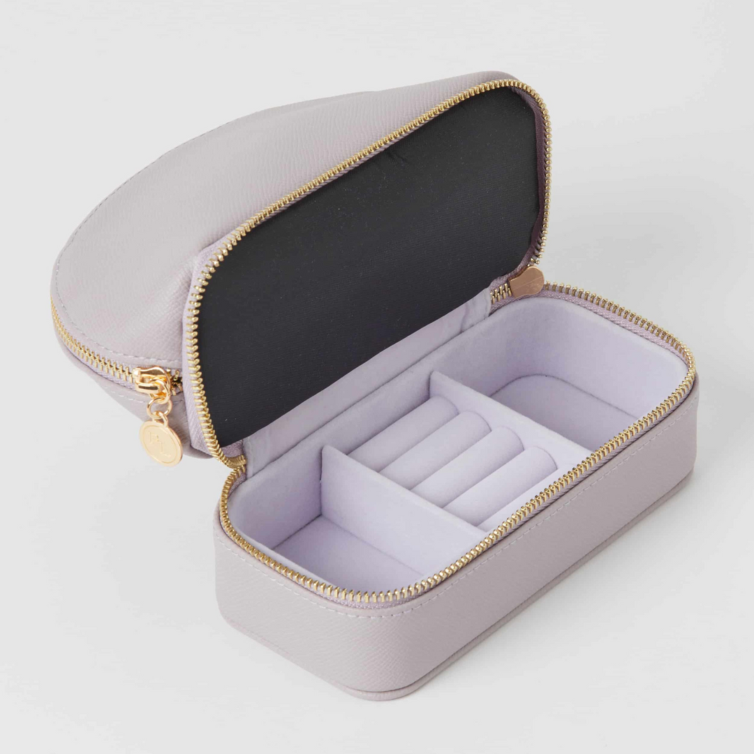 Pilbeam Amara Cosmetic and Jewellery Case Lilac Open | Merchants Homewares