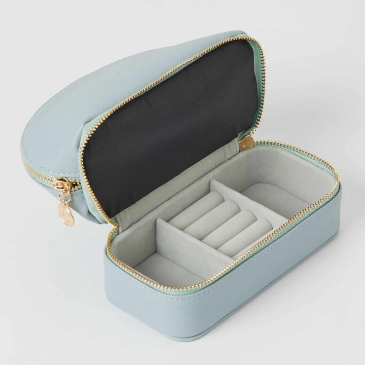 Pilbeam Amara Cosmetic and Jewellery Case Seafoam Open | Merchants Homewares