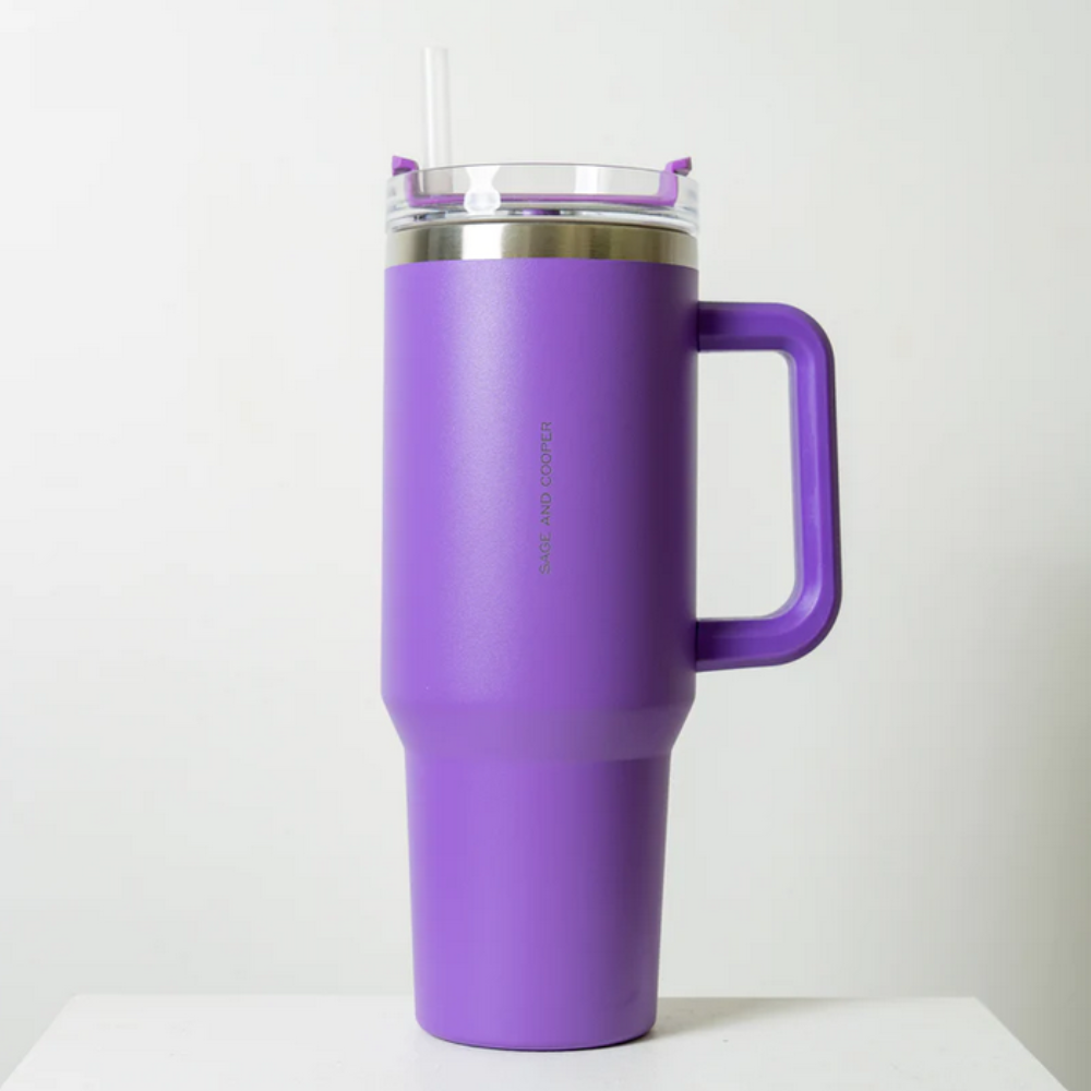 Sage and Cooper The Hippo Bottle Purple | Merchants Homewares