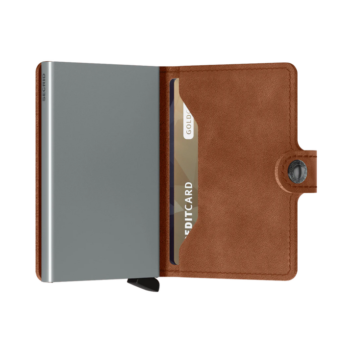Secrid Miniwallet Vintage Cognac Silver | Merchants Homewares