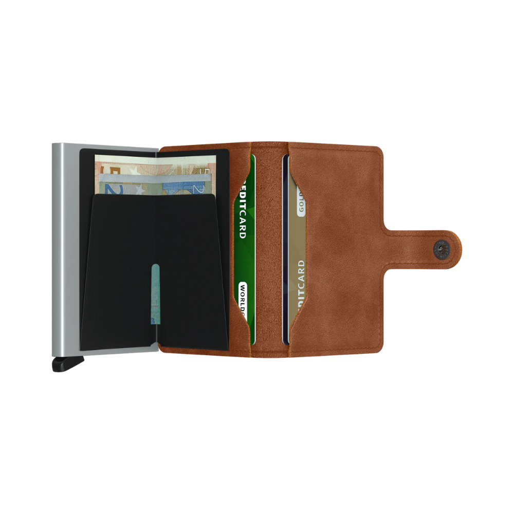 Secrid Miniwallet Vintage Cognac Silver | Merchants Homewares