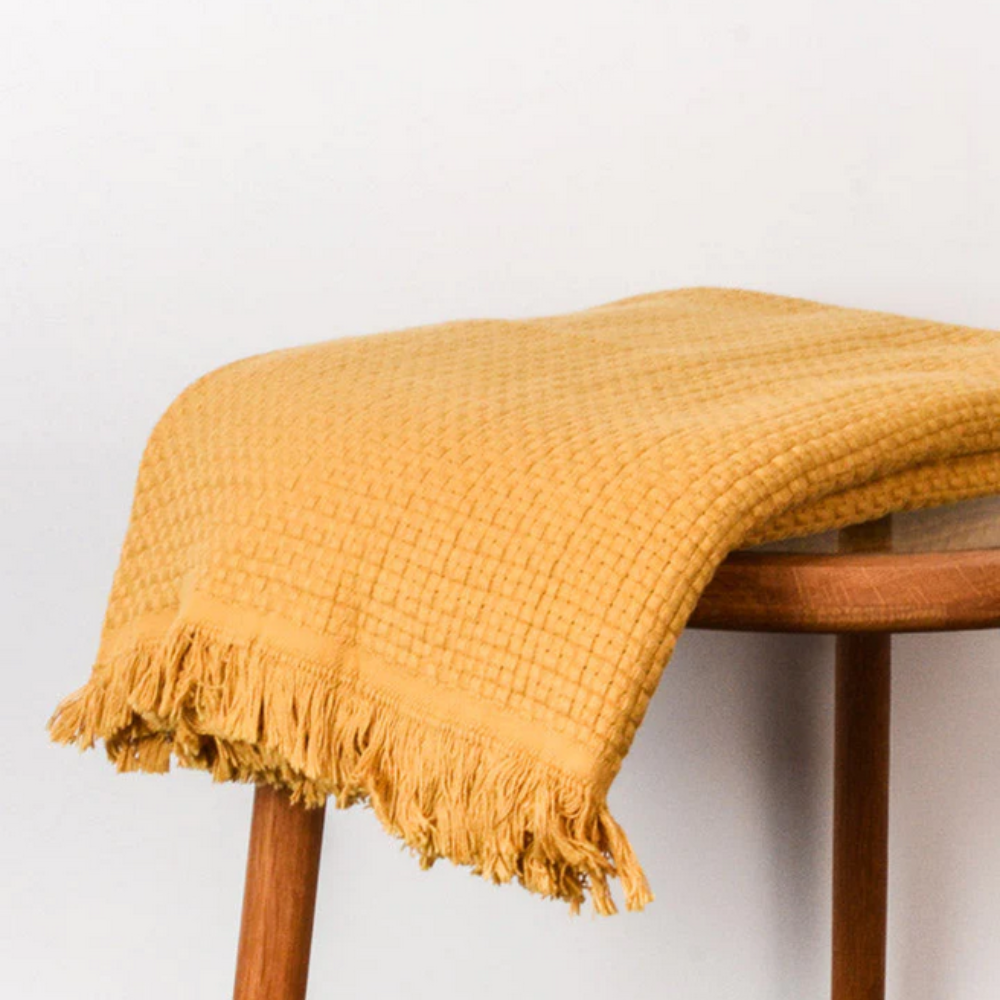 Seven Seas Cape Throw Mustard | Merchants Homewares