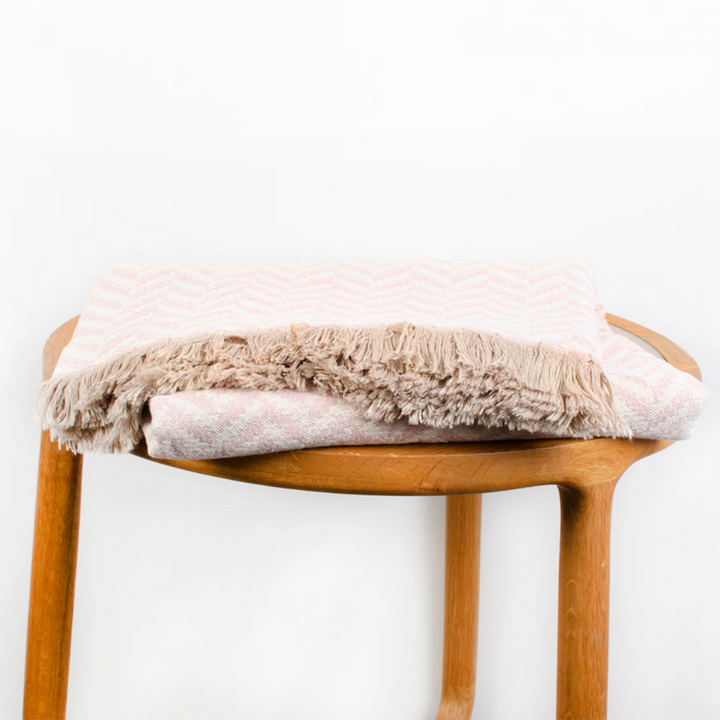 Seven Seas Chloe Throw Blush | Merchants Homewares