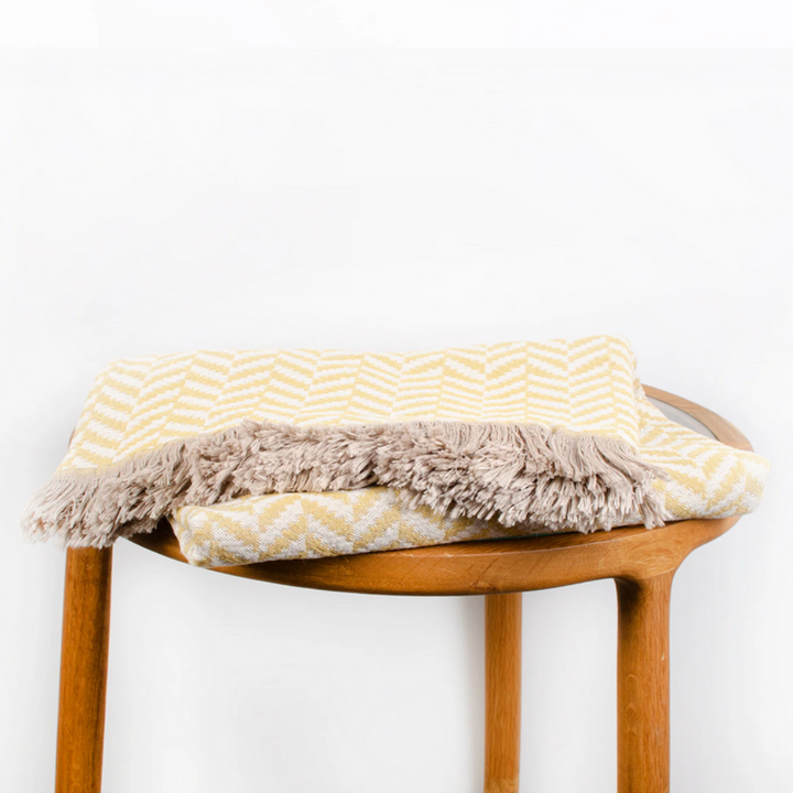 Seven Seas Chloe Throw Mustard | Merchants Homewares