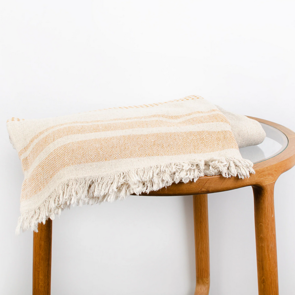 Seven Seas Exmouth Throw Mustard | Merchants Homewares