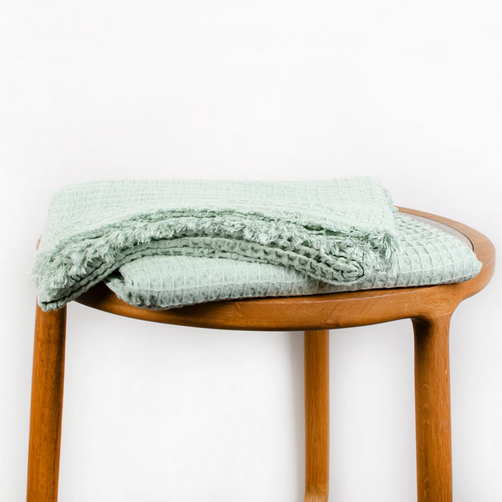 Seven Seas Waffle Throw Mint | Merchants Homewares