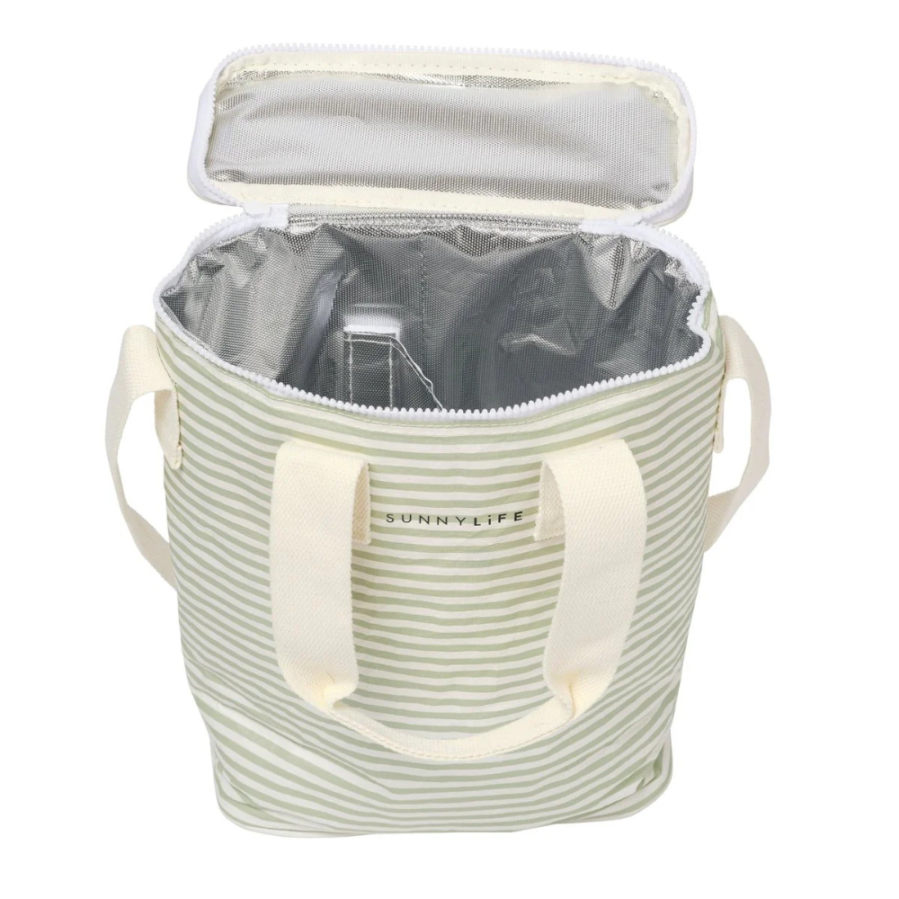 Sunnylife Light Cooler Bag Sea Sage Stripe Merchant | Homewares