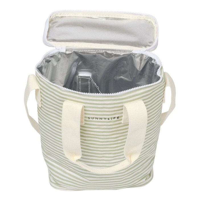 Sunnylife Light Cooler Drinks Bag Sea Sage Stripe | Merchant Homewares