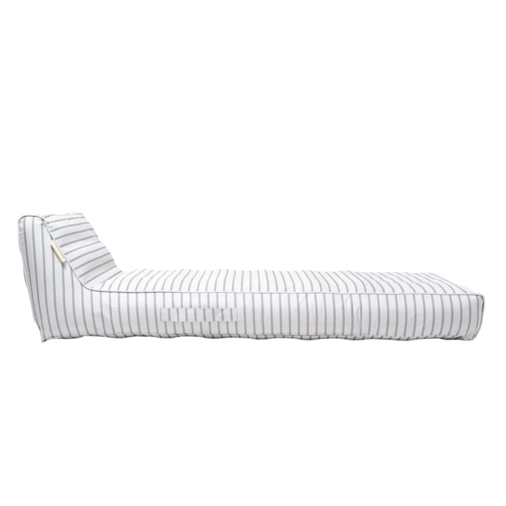 Sunnylife Luxe Lie-On Lounger La Palma Sage Stripe | Merchant Homewares