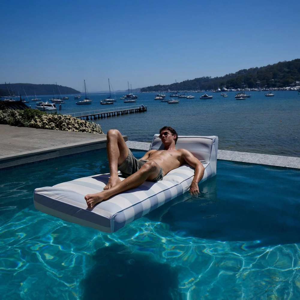 Sunnylife | Luxe Lie-On Lounger | Lazy Days Blue Stripe