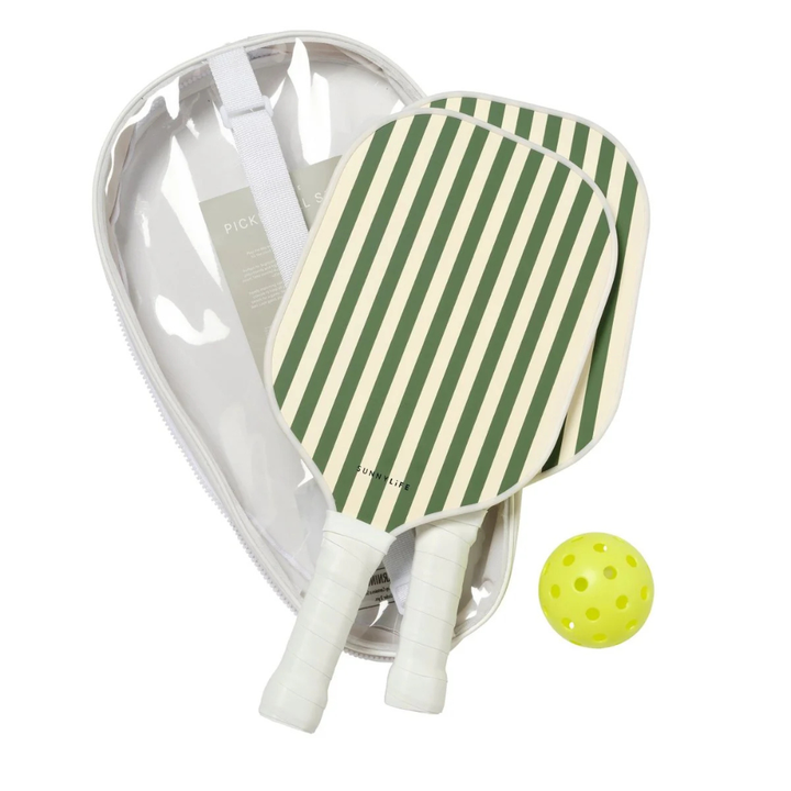 Sunnylife Pickle Ball Set The Vacay Olive | Merchant Homewares