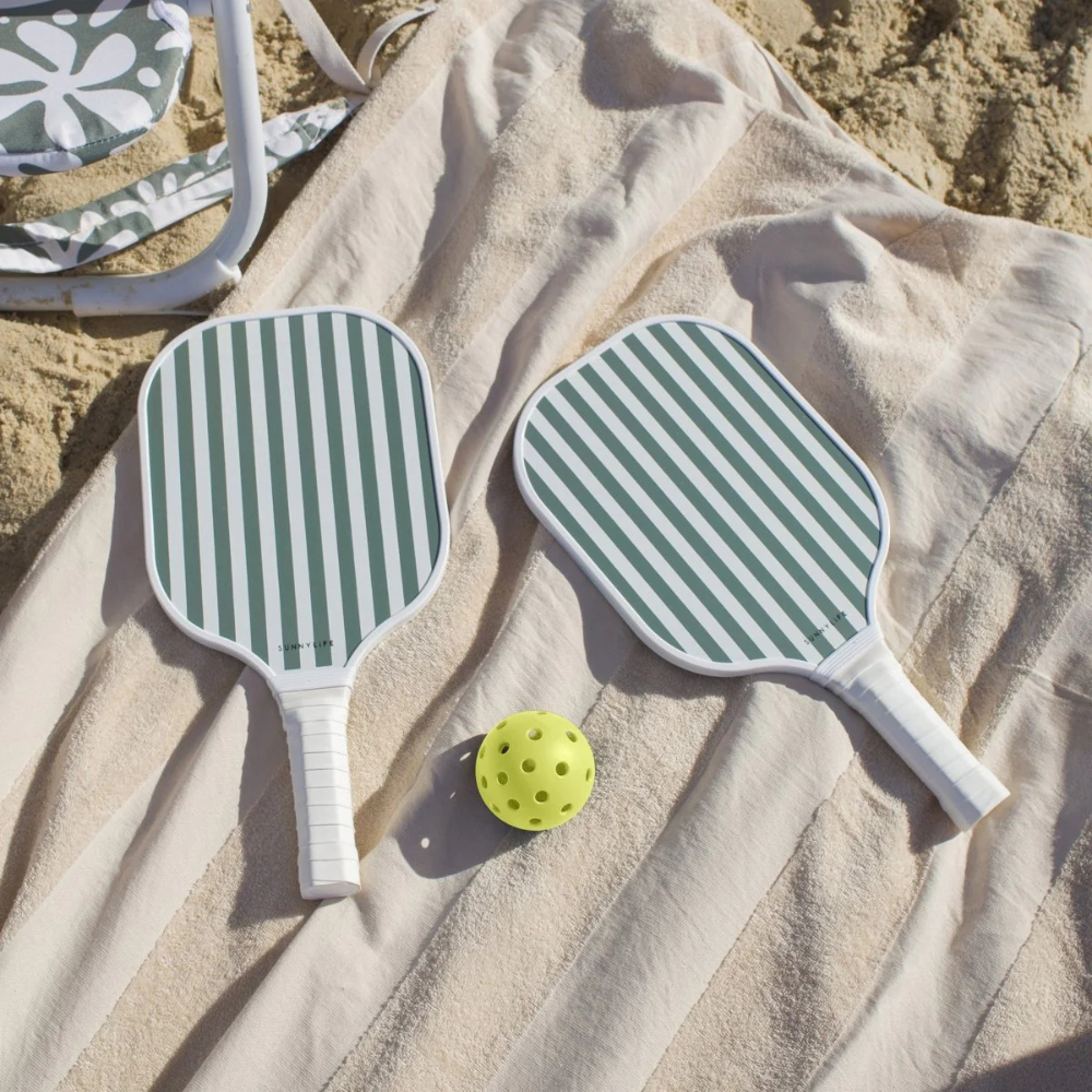 Sunnylife Pickle Ball Set The Vacay Olive | Merchant Homewares