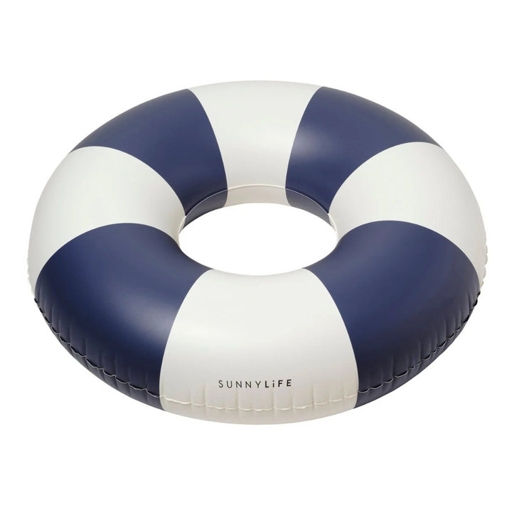 Sunnylife Tube Pool Ring Lazy Days Navy Stripe | Merchant Homewares