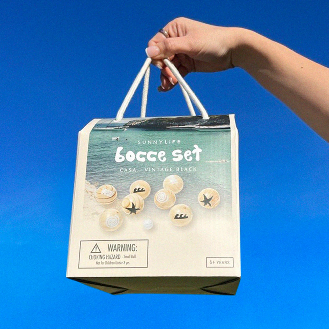 Sunnylife Bocce Set Casa Vintage Black Packaged | Merchants Homewares