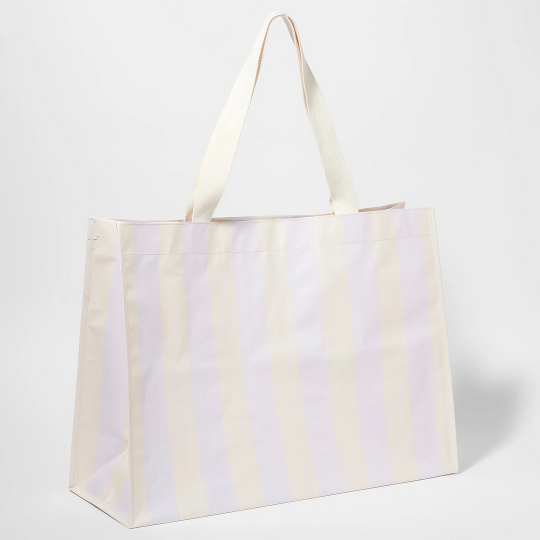 Sunnylife Carryall Beach Bag Rio Sun Pastel Lilac Stripe | Merchants Homewares