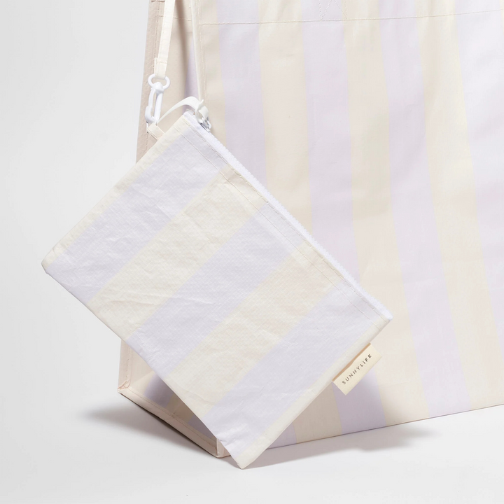 Sunnylife Carryall Beach Bag Rio Sun Pastel Lilac Stripe | Merchants Homewares