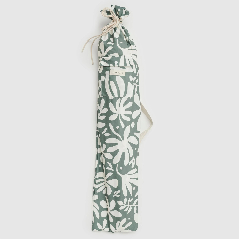 Sunnylife Luxe Beach Umbrella The Vacay Olive | Merchants Homewares