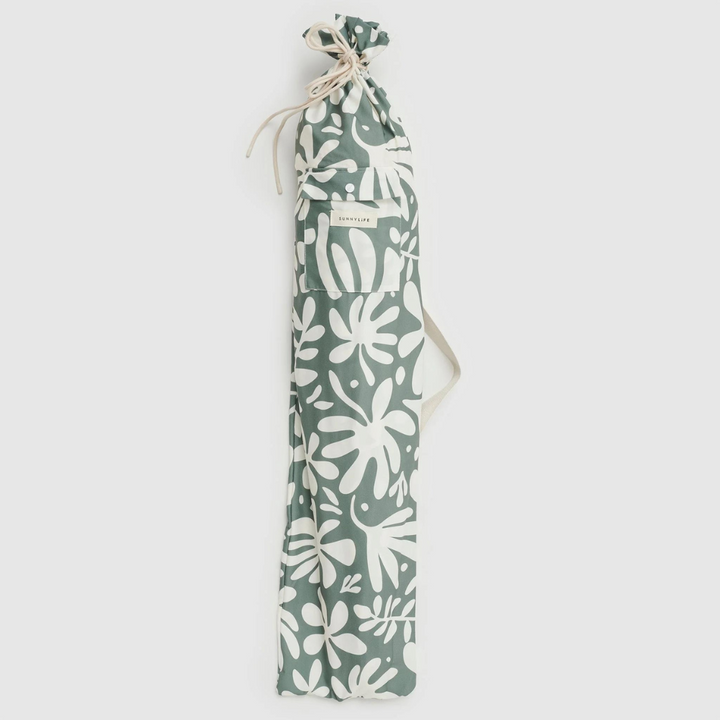 Sunnylife Luxe Beach Umbrella The Vacay Olive | Merchants Homewares