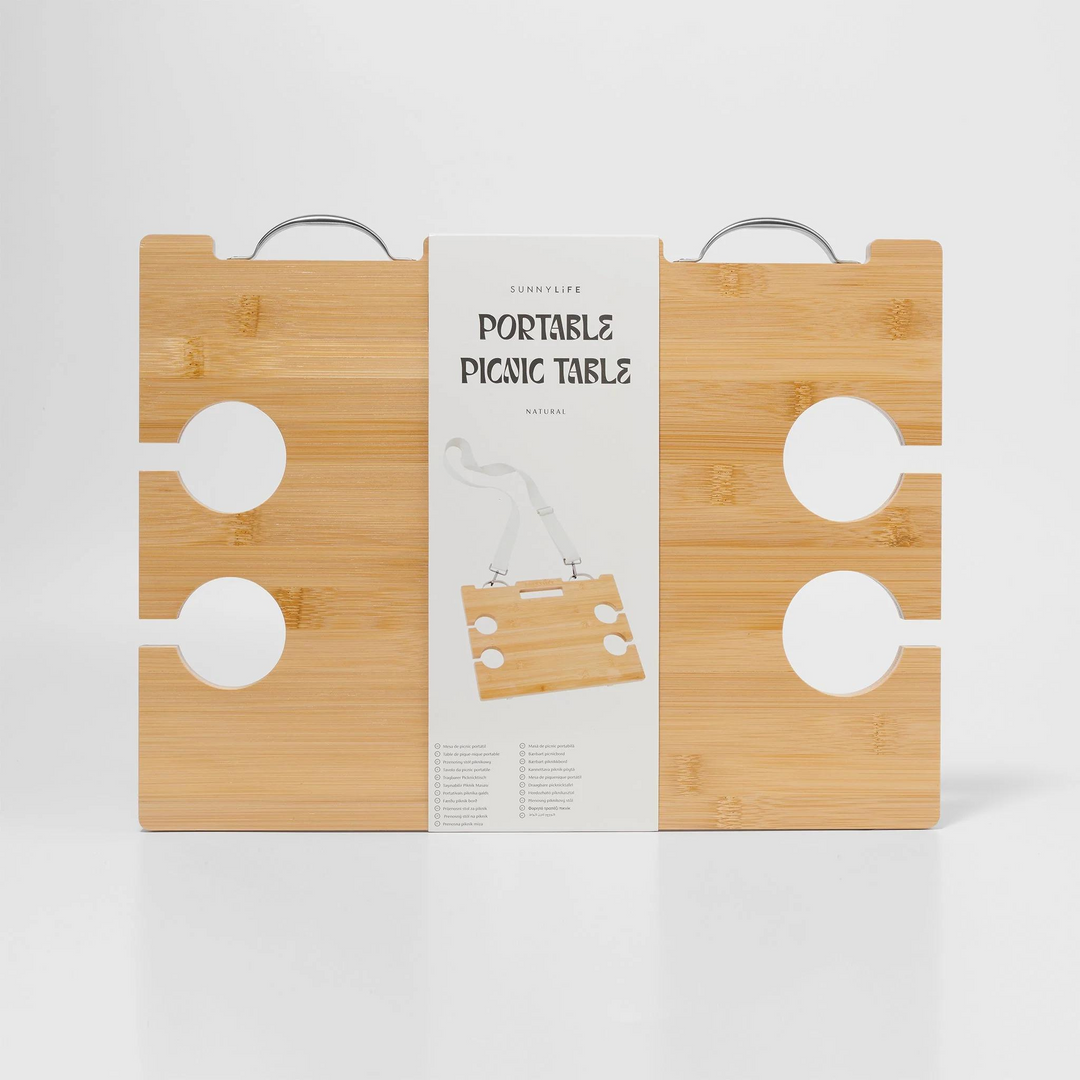 Sunnylife Portable Picnic Table Le Weekend Natural | Merchants Homewares
