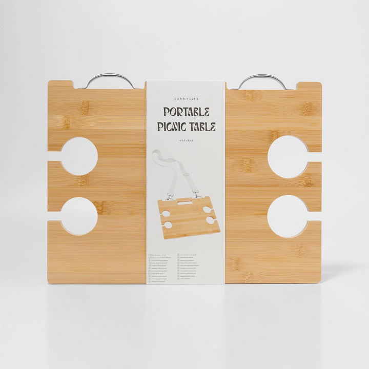 Sunnylife Portable Picnic Table Le Weekend Natural | Merchants Homewares