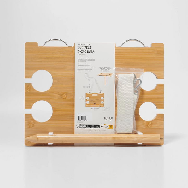 Sunnylife Portable Picnic Table Le Weekend Natural | Merchants Homewares