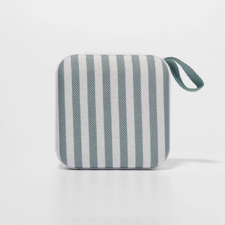 Sunnylife Portable Travel Speaker The Vacay Olive Stripe | Merchants Homewares