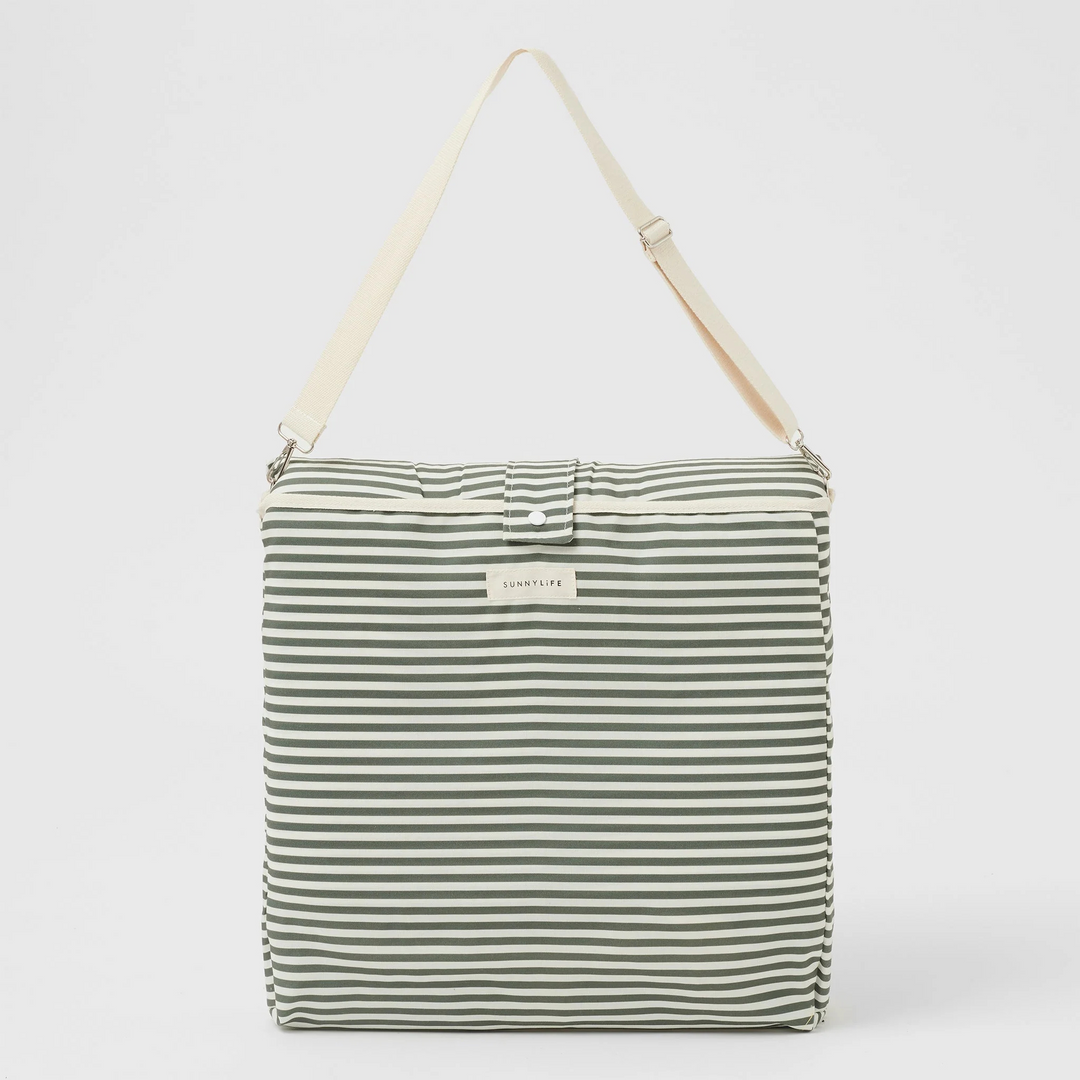 Sunnylife Reclining Beach Chair The Vacay Olive | Merchants Homewares