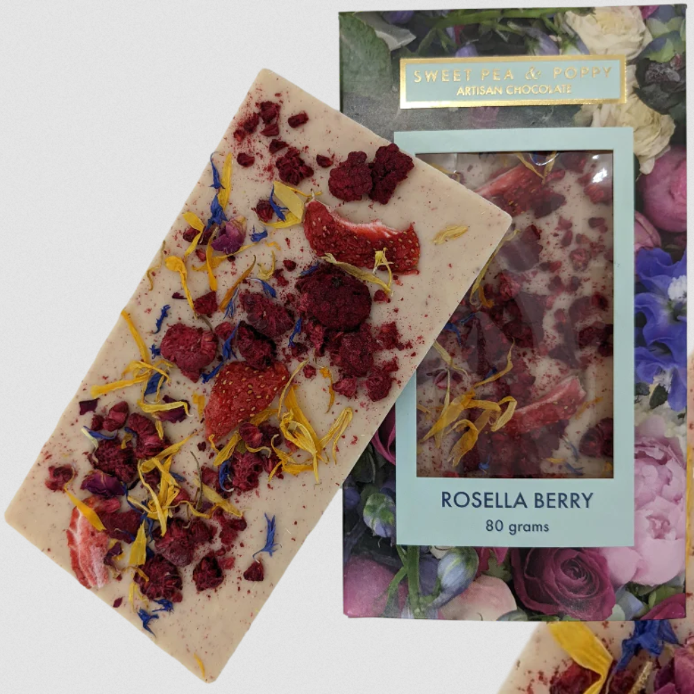 Sweet Pea & Poppy Artisan Chocolate Bar Rosella Berry | Merchants Homewares