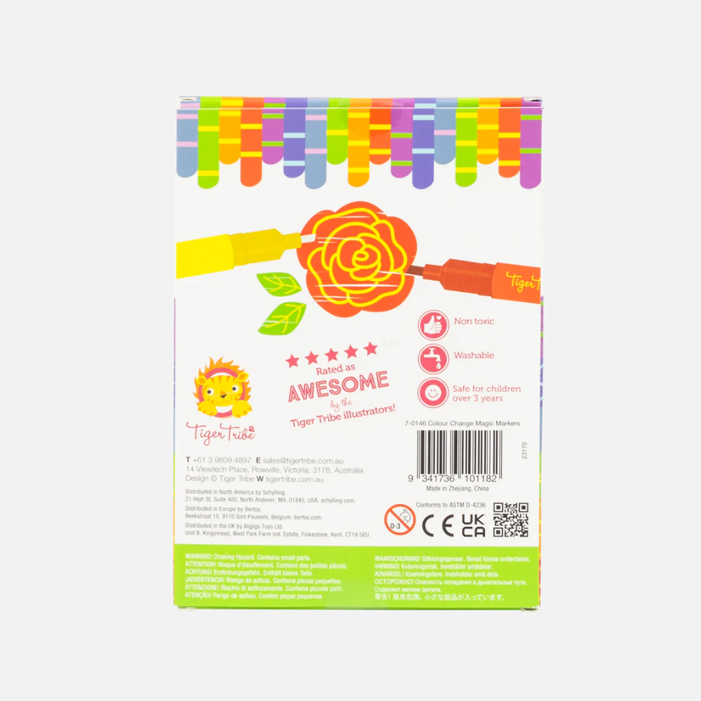 Tiger Tribe Magic Markers Back Packaging Back | Merchants Homewares