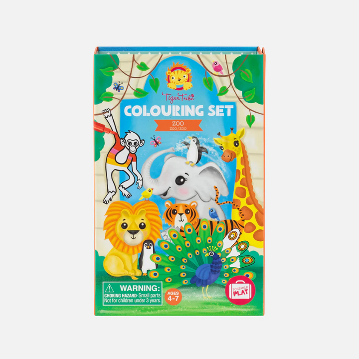 Tiger Tribe Zoo Colouring Set | Merchants Homewares