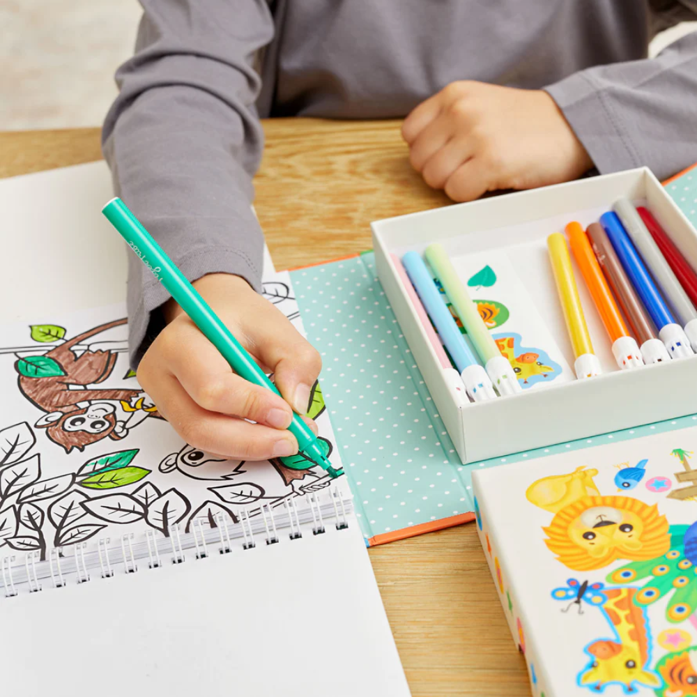 Tiger Tribe Zoo Colouring Set Lifestyle | Merchants Homewares