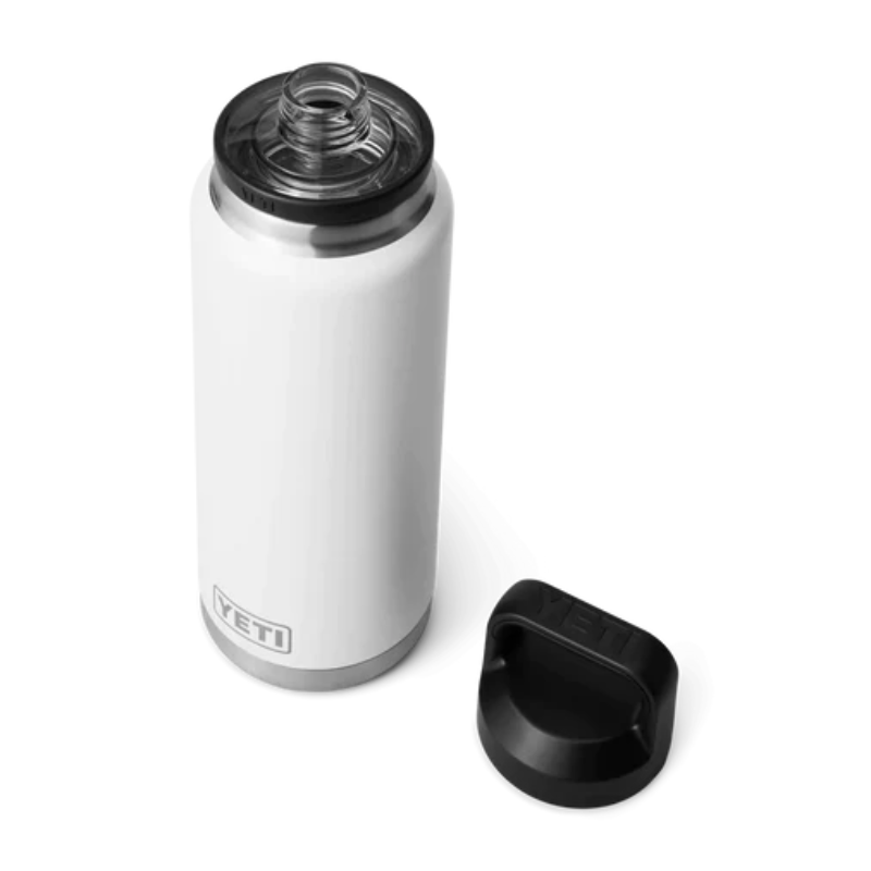 Yeti Rambler 36oz Bottle White Open | Merchants Homewares