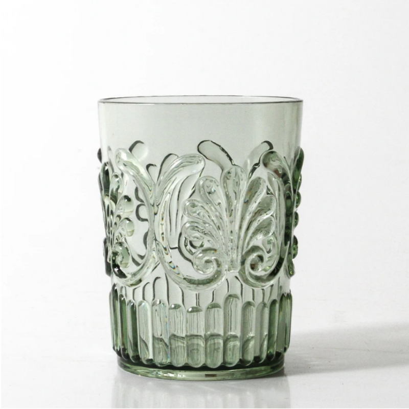 Acrylic tumbler Scallops green | Merchant Homewares
