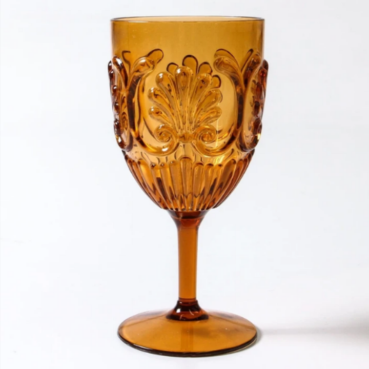 Acrylic Drinkware Wine Amber Scallops | Merchant Homewares