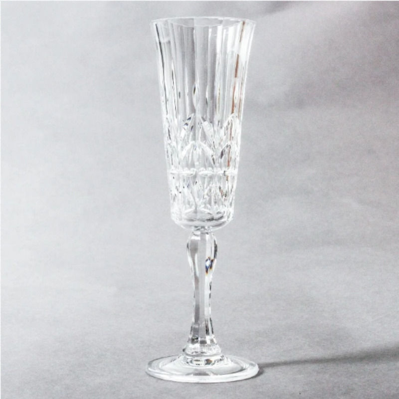 Acrylic Flute Crystal cut Clear | Merchant Homewares