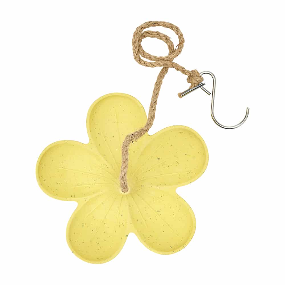 Annabel Trends Bamboo Bird Feeder Yellow | Merchants Homewares
