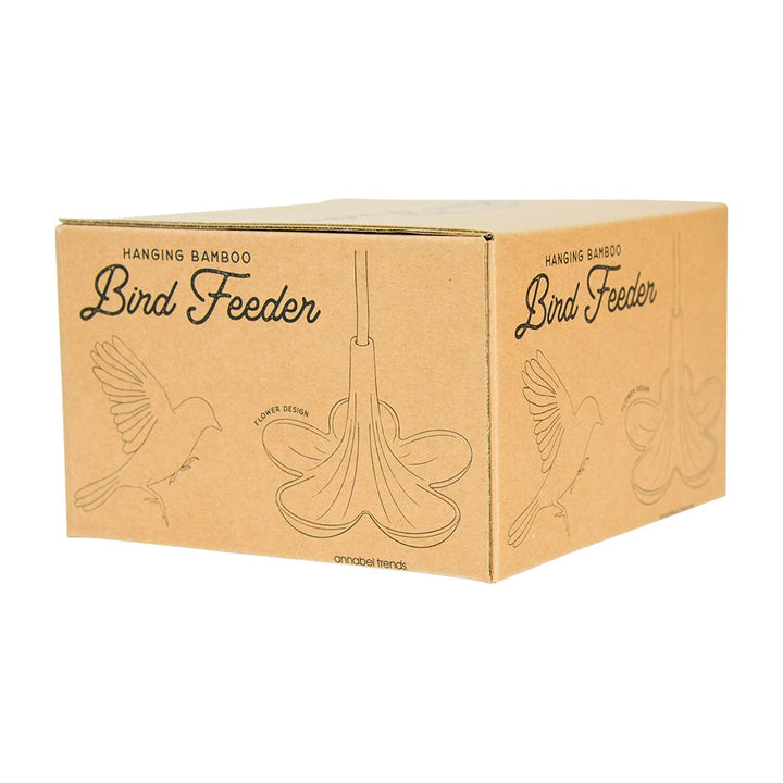 Annabel Trends Bamboo Bird Feeder Yellow Box | Merchants Homewares