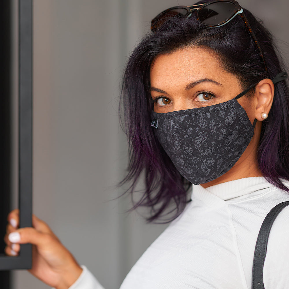 Annabel Trends Face Mask Paisley Black Lifestyle | Merchants Homewares