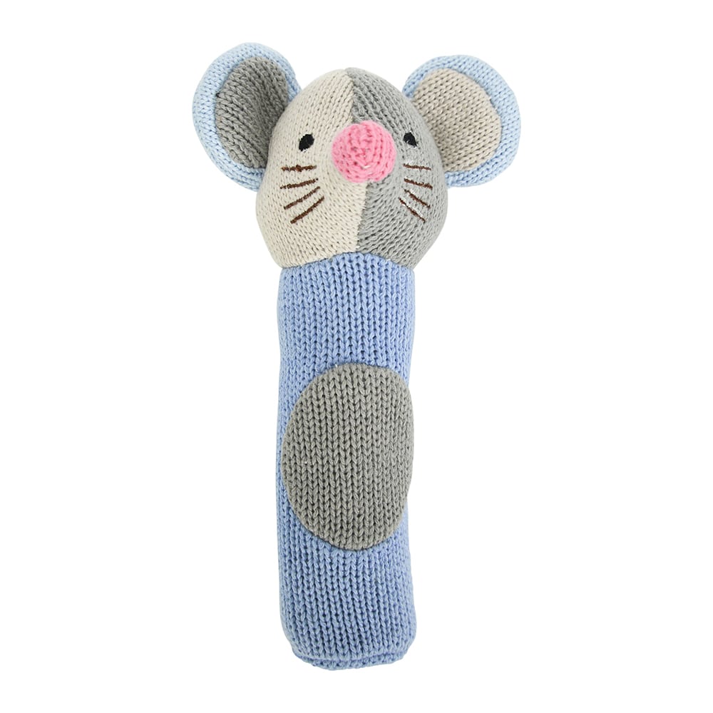 Annabel Trends Knit Hand Rattle Mouse | Merchants Homewares