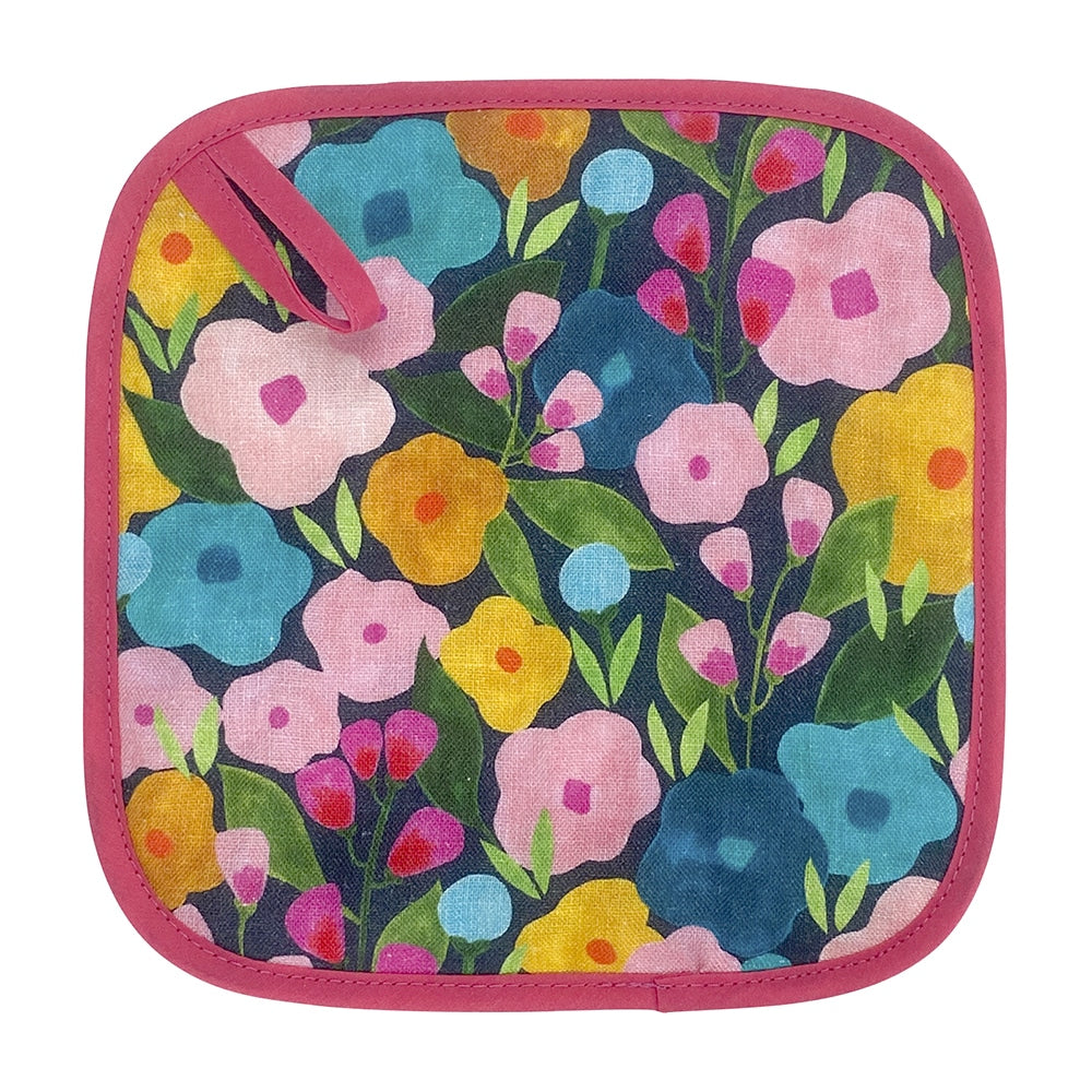 Annabel Trends Linen Pot Holder Spring Blooms | Merchants Homewares