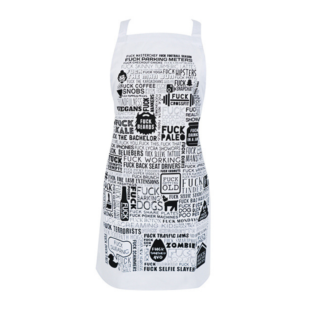 Annabel Trends Screen Print Apron F Word | Merchants Homewares