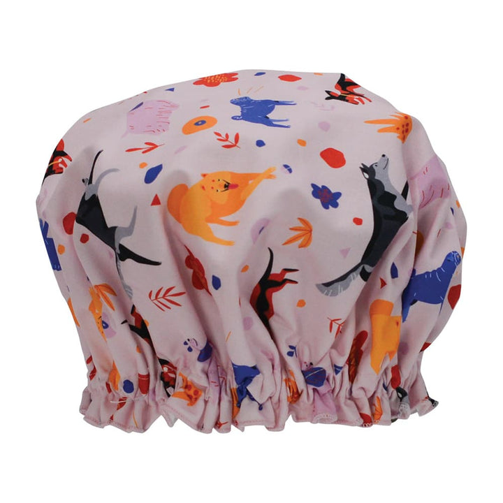 Annabel Trends Shower Cap Retro Dog Pink | Merchants Homewares